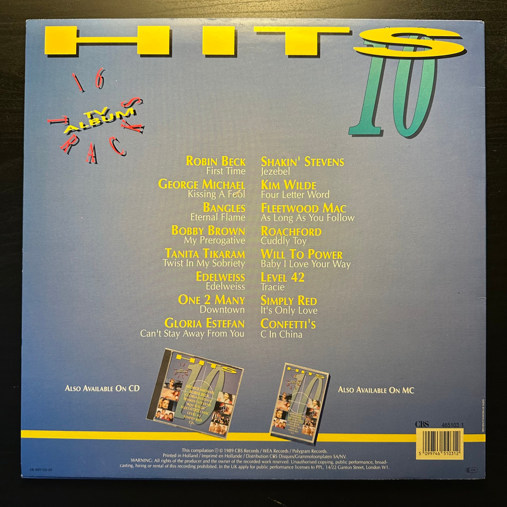 Сборник Hits 10 (Голландия 1989г.)