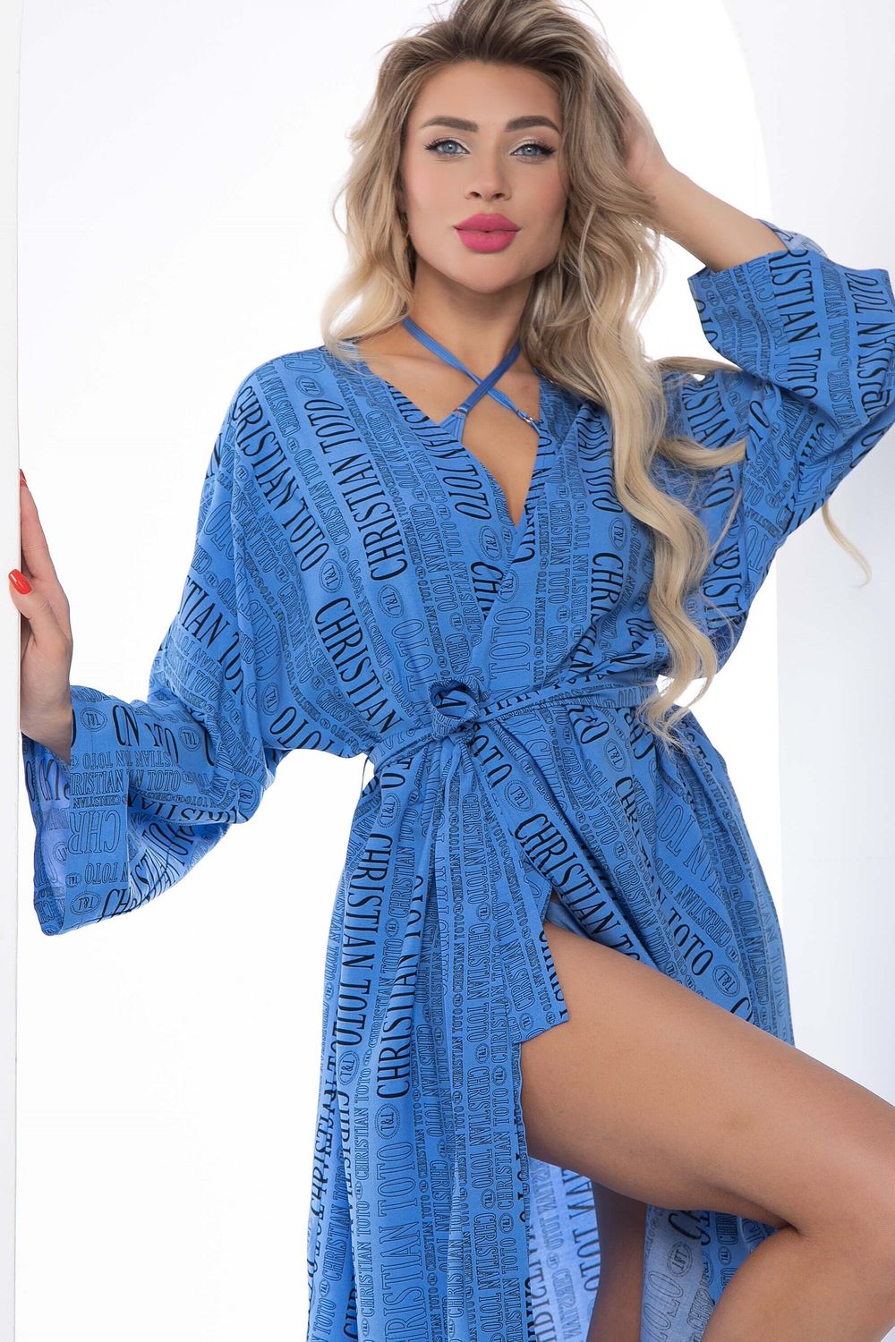 Парео Пляжный сезон (синее) П11766 LT Collection