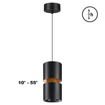 359340 OVER NT24 370 черный Светильник подвесной с механизмом регулировки высоты, провод 2м IP20 LED 10W/3W 3000K 1090Лм 170-265V ARISTO