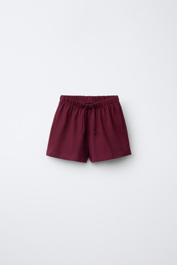 ZARA БАЗОВЫЕ ШОРТЫ, БУРГУНДИ