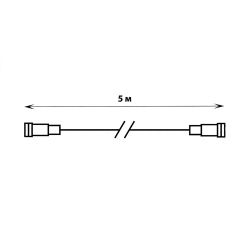 UCX-F90 E-5M-WH Удлинитель для гирлянд серии F90PRO. 5м. Статика-мерцание. IP67. Белый. TM Uniel