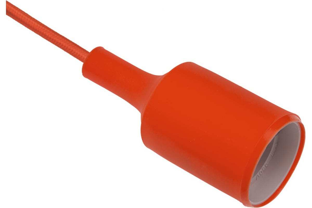 ПАТРОН REXANT Е27 СИЛИКОНОВЫЙ СО ШНУРОМ 1М КРАСНЫЙ 11-8888