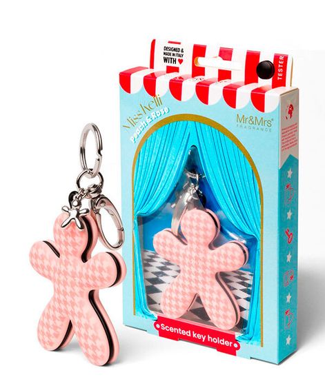 Аромабрелок с шармом Miss Kelli бело-розовый Персик и роза, Mr&Mrs Fragrance