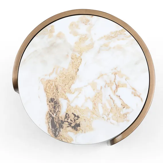 Журнальный столик Savoy Ø40х35 см, белая керамика