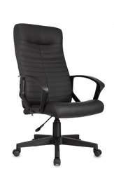 Кресло руководителя Бюрократ CH-480LT черный эко.кожа крестов. пластик