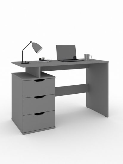 Стол ЛАВОРО-8 /1200*760*530/ левый розовый кварц / белый