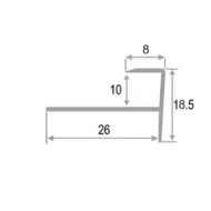 АЛТПг 10мм (ПФ-11) "DO-1" 2,7м Бронза глянец окантов. гиб. анод. алюм.