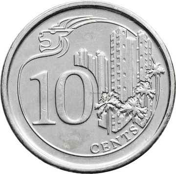 10 центов 2013-2018 Сингапур