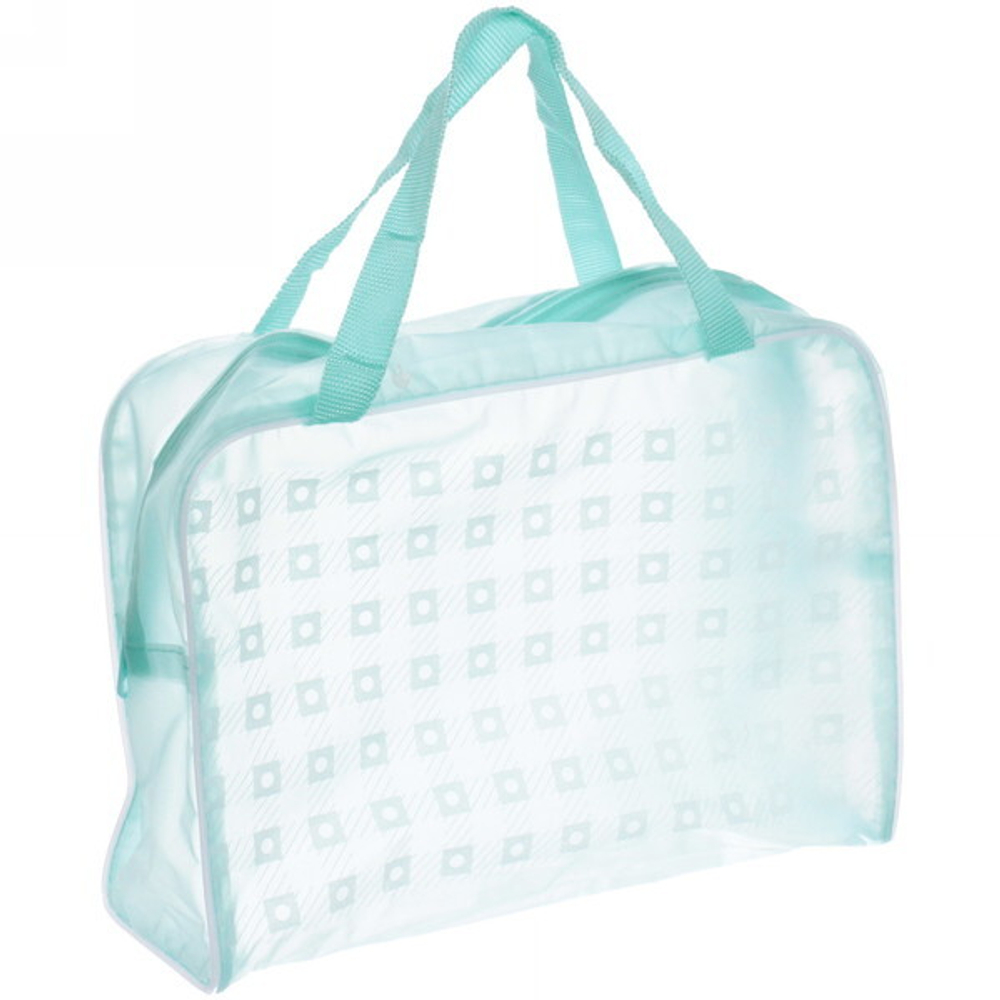 Косметичка «Improvisation», квадратики, цвет мятный 16*24*9