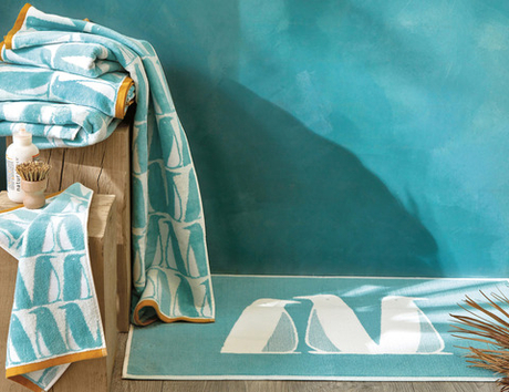 Коврик для ванной 50х90 Blanc des Vosges Banquise Turqoise