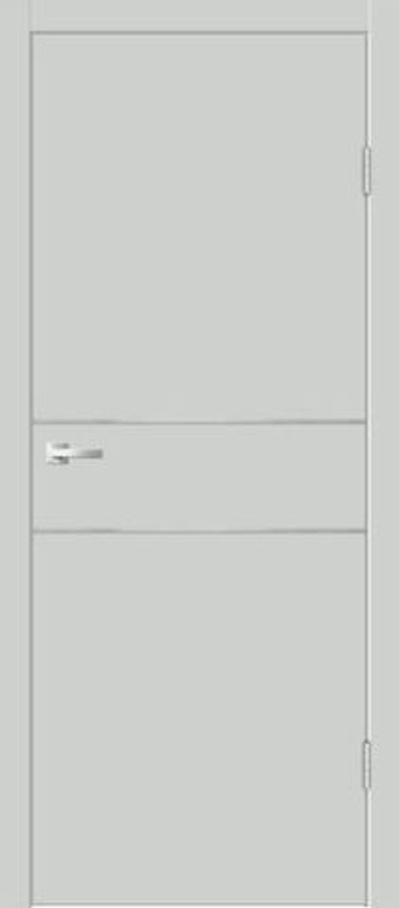 Межкомнатная дверь Velldoris Galant Н2 PG (кромка ABS в цвет полотна, молдинг алюминий) Доломит