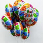 Шар (18"/46 см) Круг, С Днем рождения (вечеринка)