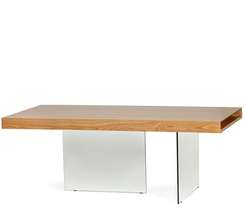 Обеденный стол Somerset 200x100 см, шпон дуба, ножка из стекла