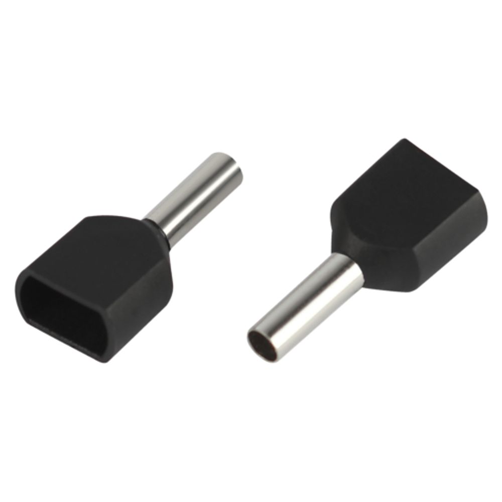 Наконечник-гильза ЭРА NO-225-13 (двойной) НШвИ 1,5-8 с изолированным фланцем (упаковка 10 шт.)