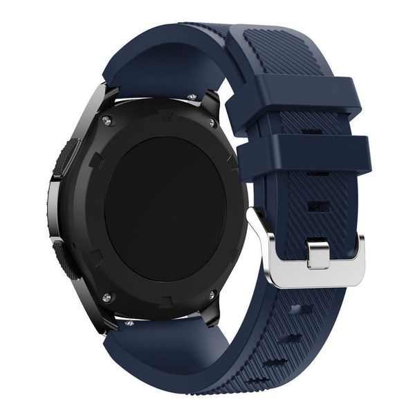 Силиконовый ремешок для Samsung Gear S3/Galaxy Watch 46 Fohuas Silicon Band 22мм (темно-синий)