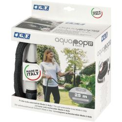 Шланг для полива GF GF80297675 AQUAPOP GREY EASY ПВХ саморастягивающийся с аксессуарами 25 м | GF