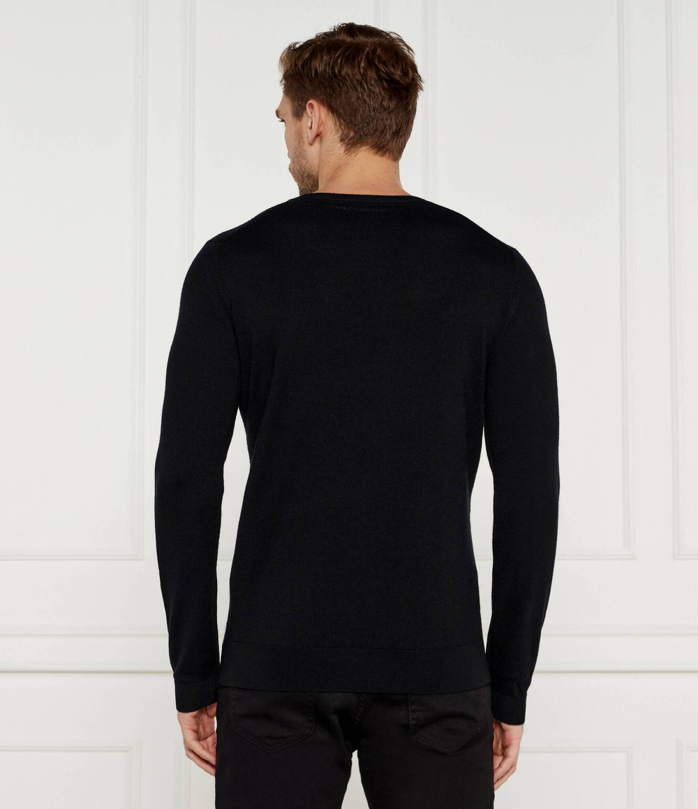 Шерстяной свитер Karl Lagerfeld - черный(655000 544399)