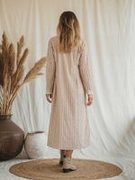 Платье миди из прошвы (бежевое)