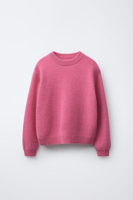 ZARA ДЖЕМПЕР ИЗ 100% КАШЕМИРА, ЯРКО-РОЗОВЫЙ