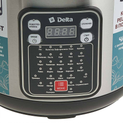 Мультиварка DELTA DL-6528 черная + книга рецептов