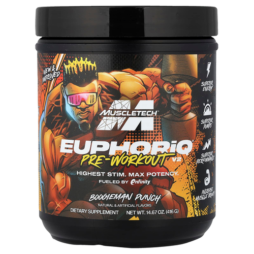 MuscleTech, EuphoriQ® Pre-Workout V2, Boogieman Punch, 416 г (14,67 унции)
