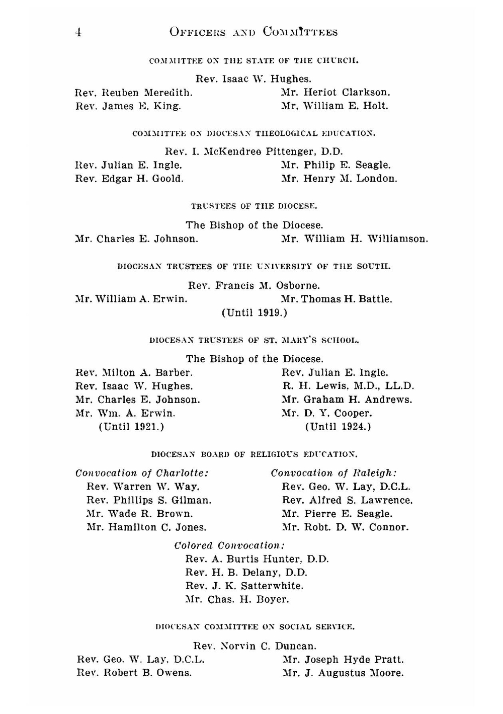Journal of the one hundered and second annual convention of the Protestant Episcopal Church in the state of North Carolina serial. 102nd(1918) | Episcopal Church. Diocese of North Carolina