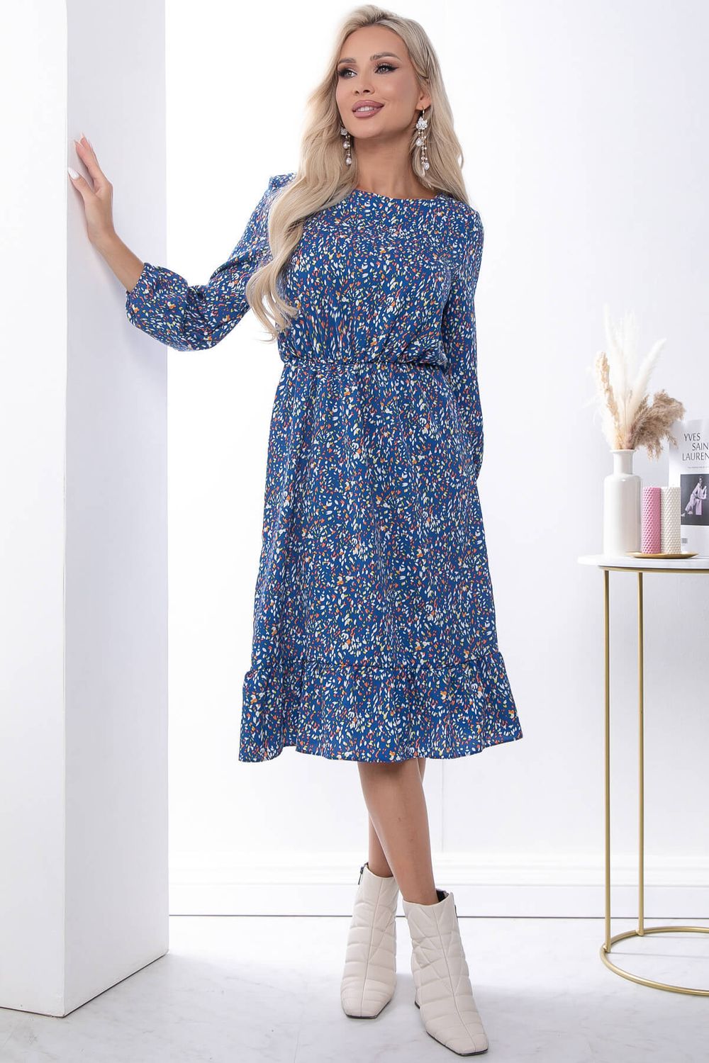 Платье "Лисбет" П8554 (синее) LT Collection