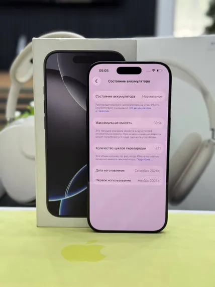 Б/У Телефон Apple iPhone 16 Pro 256 Black 90% (M6DL2DGTH0)