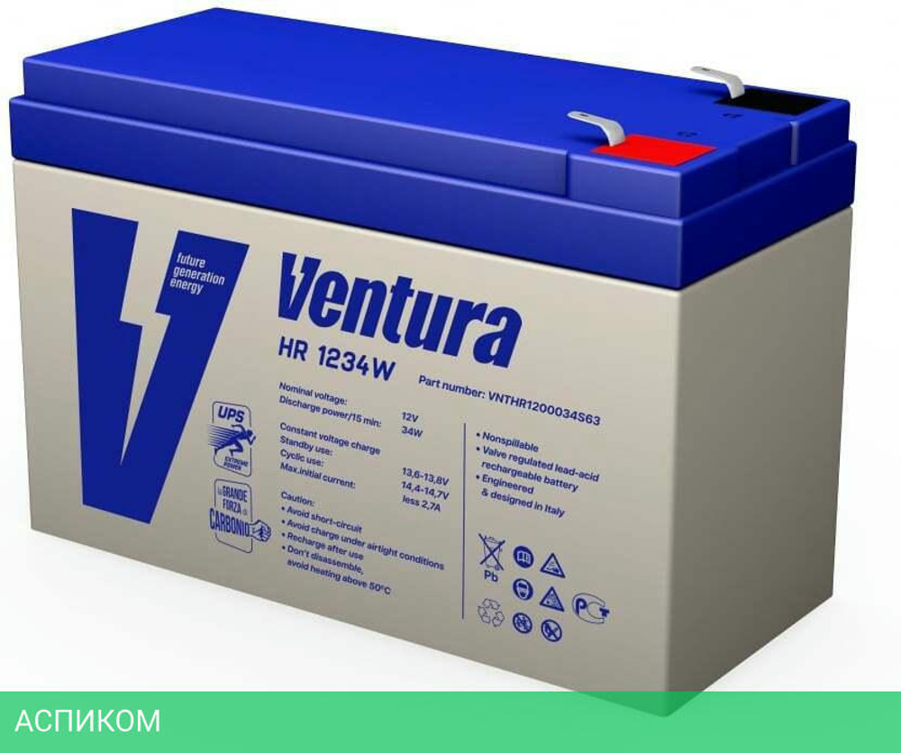 Аккумулятор для ИБП Ventura 12В 9Ач (HR 1234W)
