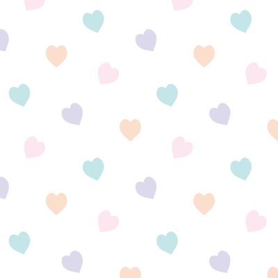 сердечки пастельных цветов