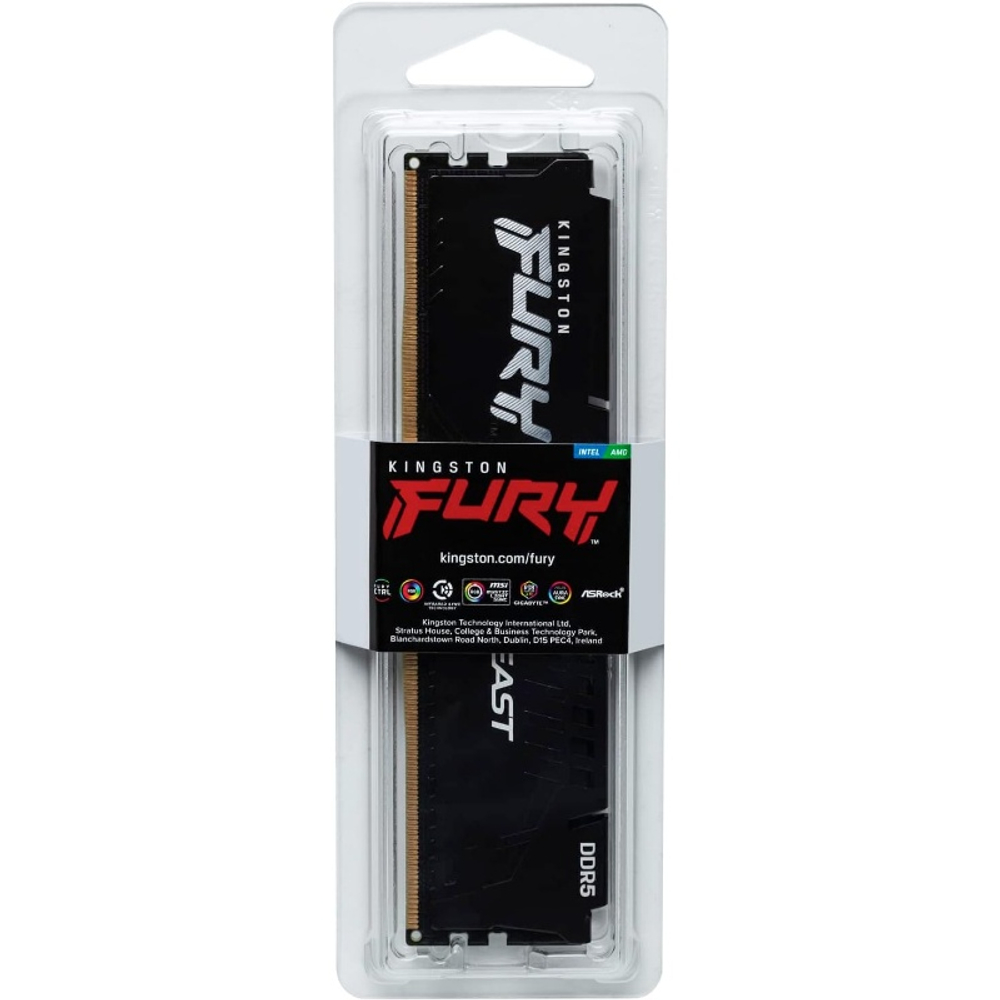 Оперативная память Kingston 32GB 5200MT/s DDR5 CL40 DIMM FURY Beast Black