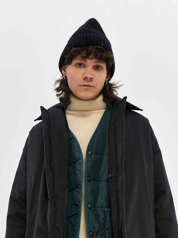 Шапка Бини Вязаная черная - фото 1