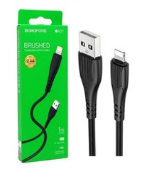 Кабель USB - Lightning BOROFONE BX37 (черный) 1м