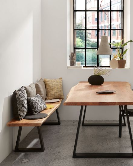 SONO Стол 180X90 черный, натуральная акация Испания