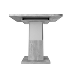 Стол раскладной Bruno (120+40) цемент светлый/белый бриллиант