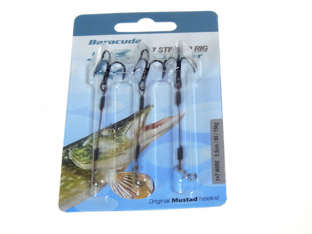 Поводок щучий baracuda 1*7wire 5.5cm #6 15кг
