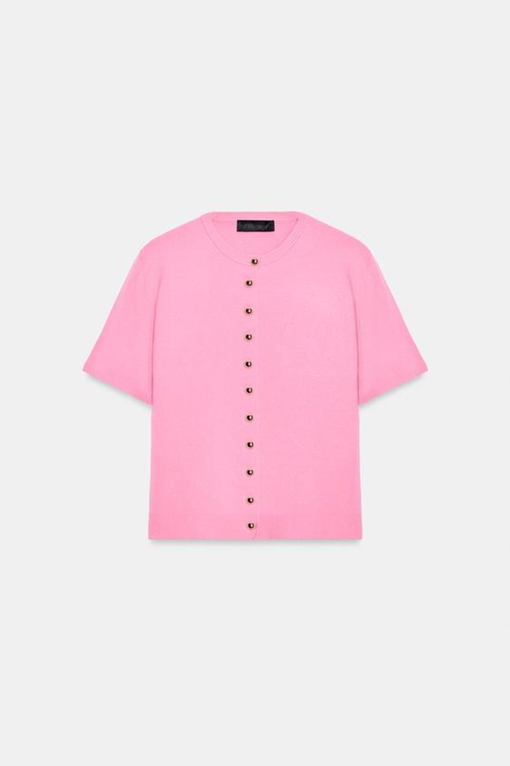 ZARA КАРДИГАН С КОРОТКИМИ РУКАВАМИ, РОЗОВЫЙ