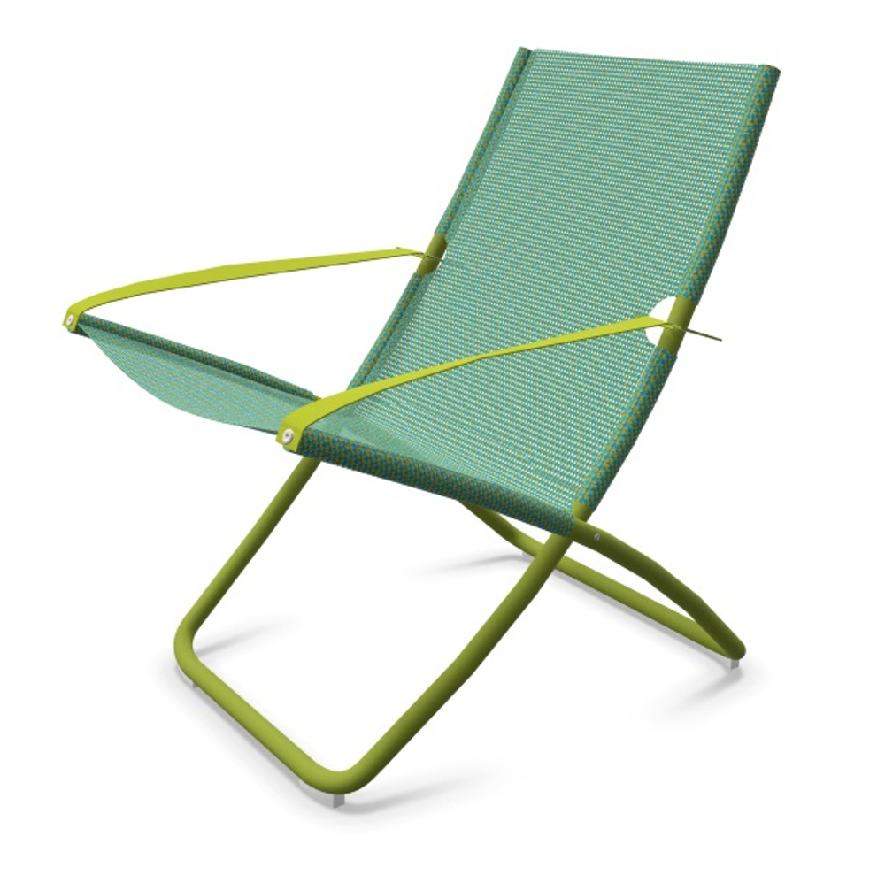 Кресло-шезлонг металлическое EMU Snooze, зеленый, мятный