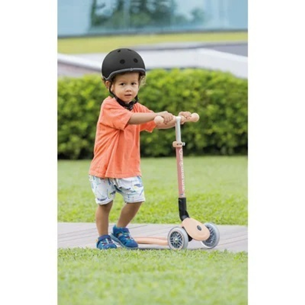 Самокат Globber Junior Foldable Lights Ecologic оранжевый