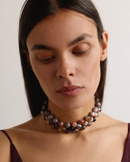 Чокер FENECHKA из Ботсванского агата