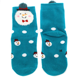 Детские носки 3-5 лет 15-18 см "Новогодние" Снеговик