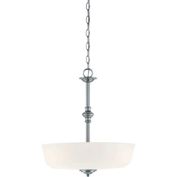 replica light Melrose 3 Light 18 inch Polished Chrome Pendant Ceiling Light