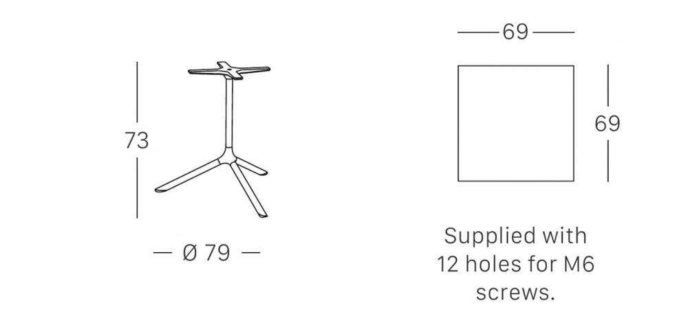 Стол ламинированный обеденный Scab Design Tripe Maxi, черный, черный мрамор Сахара