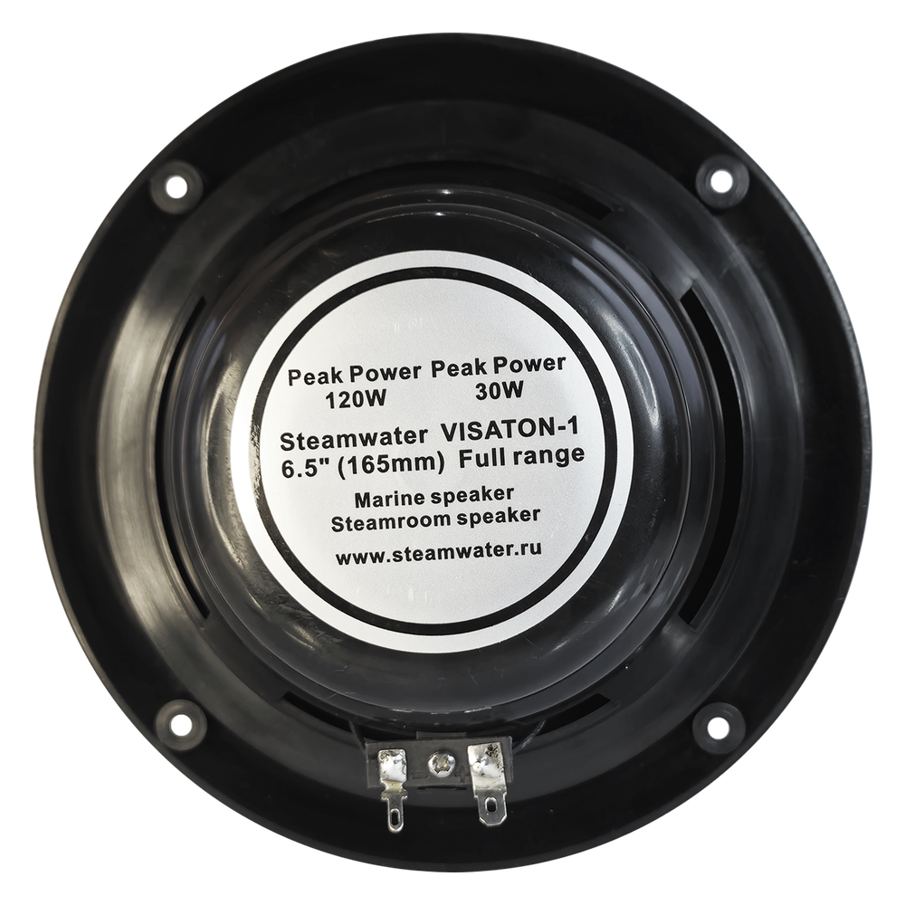 Комплект влагостойкой акустики для бани, сауны и хамама - SW Black ECO VISATON 4