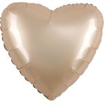 Шар (18''/46 см) Сердце, Звездное Золото, Матовый, 1 шт.