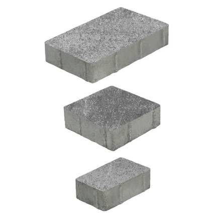 Тротуарная плитка СТАРЫЙ ГОРОД - Искусственный камень Шунгит, комплект из 3 видов плит