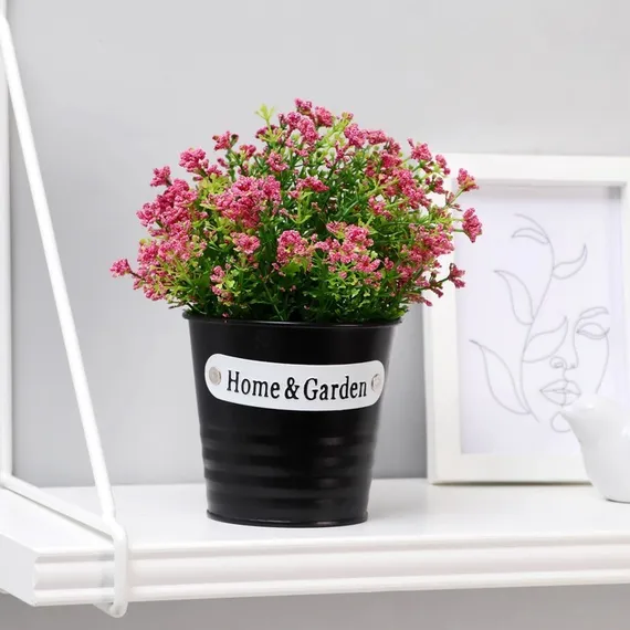 Бонсай в горшке "Трава в посыпке" 10*20 см, микс