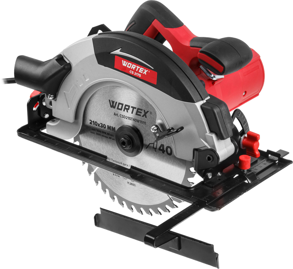 Циркулярная пила WORTEX CS 2175 в кор. 1900 Вт, 210 мм, до 75 мм