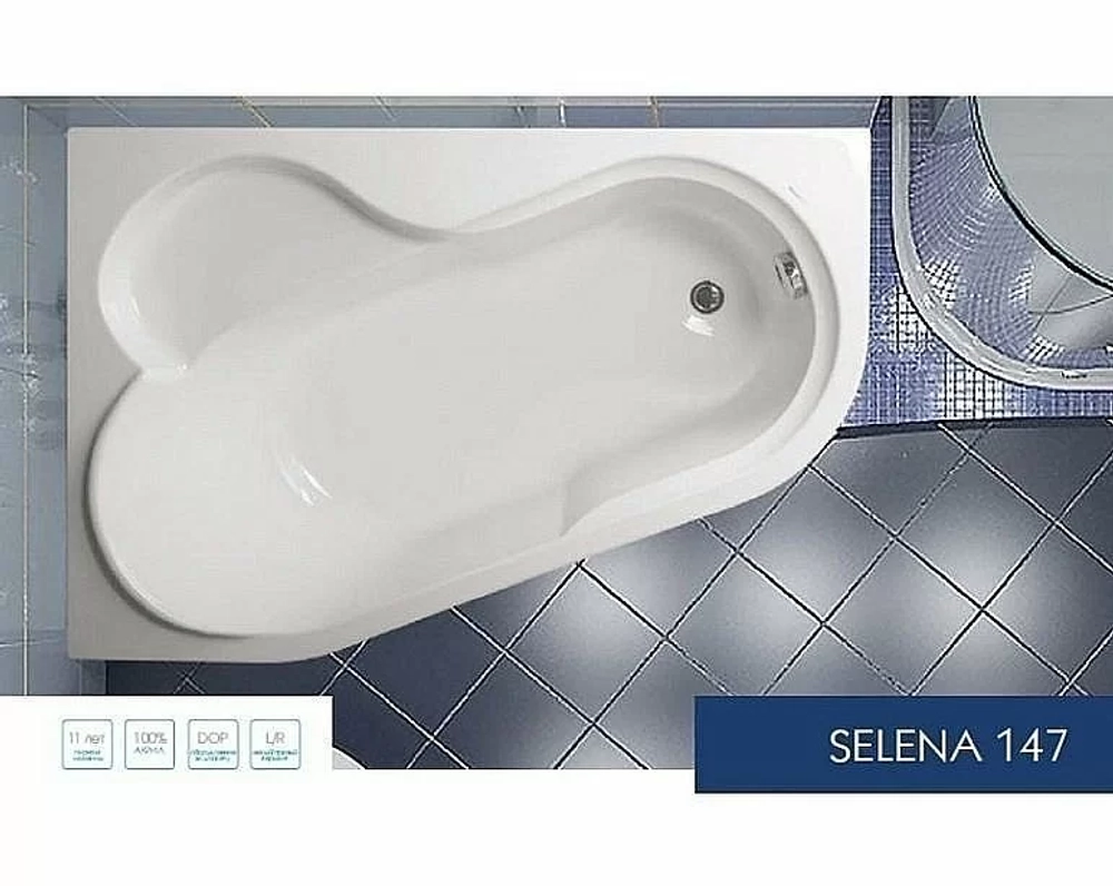 Ванна акриловая Vagnerplast Selena 147x100