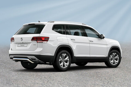 Защита заднего бампера (нержавейка) Volkswagen Teramont (2017-2020) d57 скоба